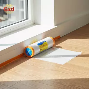 Phim bảo vệ chống bụi nội thất tự dính 12M Dễ cắt vỏ nhựa cho các dự án cải tạo tranh gia đình [VN]
