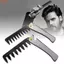 THEGIRL8B Răng Rộng Nam Lược, Gấp Di Động Đầu Dầu Lược, Corkscrew Bền Tay Cầm Bằng Thép Không Gỉ Chuyên Nghiệp Làm Tóc Lược Salon