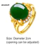 MIC _ Open Ring Có Thể Điều Chỉnh Giả Chalcedony Đá Quý Nhân Tạo Hợp Kim Retro Mở Vòng Có Thể Điều Chỉnh Cho Sinh Nhật