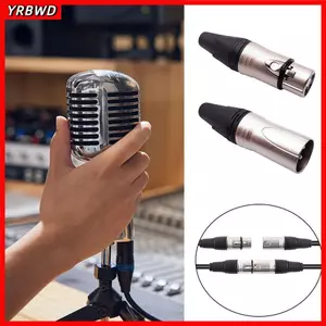 Giắc cắm XLR loa YRBWD, Đầu nối XLR mạ niken Nam / Nữ, Phụ kiện loa cắm micro sợi bên trong 3Pin