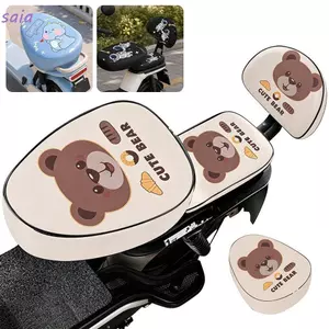 Vỏ bọc ghế xe đạp điện SAIA, Vỏ bọc ghế xe đạp điện chống thấm nước bằng da PU, Vỏ đệm ghế dày in hình hoạt hình chống nắng Xe đạp điện