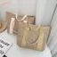 HFSHY Kết Hợp Túi Xách Dệt Thân Thiện Với Môi Trường Mùa Hè Thời Trang Thường Ngày Rơm Blend Tote Cho Bé Gái Ngoài Trời Ngày Lễ Du Lịch VN