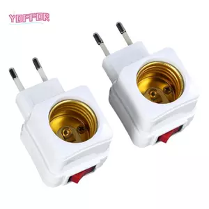 Đế đèn YOFFOR 1 / 2 Cái, ổ cắm bóng đèn chuyển đổi phích cắm EU