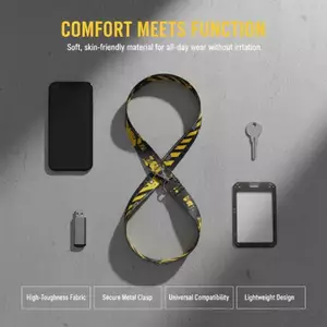 Dải cảnh báo cổ điển Giá đỡ xác thực Dây đeo Ne Dây buộc cho móc khóa Móc khóa USB Giá đỡ huy hiệu Móc khóa Phụ kiện Quà tặng bạn bè Mới