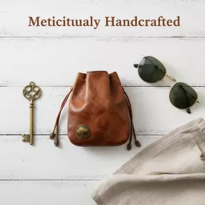 1 Cái Kết Cấu Mềm Da PU Retro Dây Rút Chìa Khóa Ví Đựng Tiền Xu Handmade Đồng Xu Túi Chìa Khóa Đa Năng Túi Bảo Quản Mới