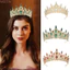 WEETW Baroque Nữ Hoàng Tiaras, Trang Sức Tóc Cao Cấp Baroque Pha Lê Vương Miện, Thời Trang Sáng Bóng Trang Trí Thanh Lịch Vintage Kim Cương Giả Diadem Tiệc Sinh Nhật