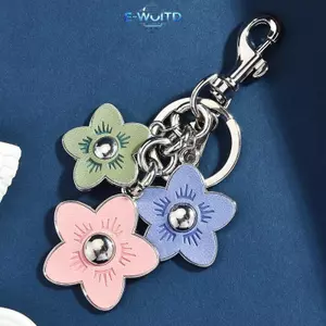 E-WOITD Sáng Tạo Retro Túi Treo Đồ Trang Trí Thanh Lịch Đa Năng Hoa Móc Khóa Nhẹ Bapa Mặt Dây Chuyền Trang Trí Quà Tặng E-WOITD