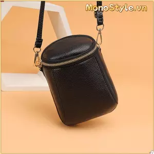 Túi đeo chéo MONOSTYLE, Túi đeo vai chống thấm nước bằng da PU, Túi điện thoại di động phong cách Hàn Quốc mềm mại