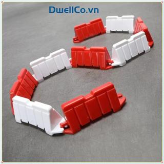 DWELLCO 50 Khối rào cản giao thông bằng nhựa cho đường đua 4WD, phụ kiện cảnh DIY cho xe RC Track Drift