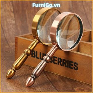 FURNIGO 20X Kính lúp đọc sách toàn kim loại Len cầm tay