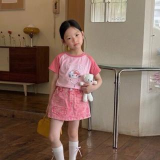 S58- [tomnaukids] Set áo hồng chân váy Jean KÈM GẤU size từ 8-30Kg