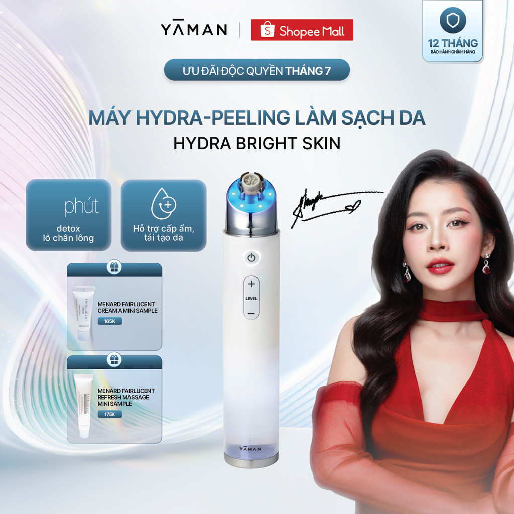 MUA 1 TẶNG 2] Máy làm sạch YA-MAN hỗ trợ dưỡng sáng da chuyên sâu