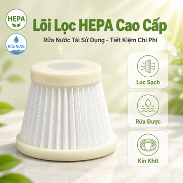 Lọc bụi HEPA cho máy hút bụi Xiaomi Mi White Lưới lọc nước được Lõi lọc thay thế通用 Lưới lọc chính hãng Máy hút bụi gia