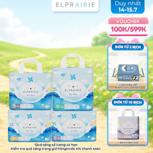 Combo 3 Tã/Bỉm Quần ELPRAIRIE Air Thin Nội Địa Hàn Siêu Mỏng Thấm Hút, Mềm Mại Chống Hăm Đủ Size Cho Bé Từ 6-15Kg