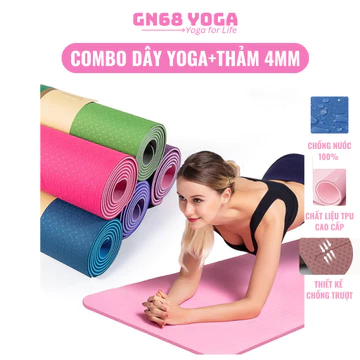 Thảm Tập Yoga Chống Trượt Dày 4mm, Thảm Tập Thể Dục, Thảm Thập Yoga Tại Nhà, Thảm Tập Gym GN68 YOGA