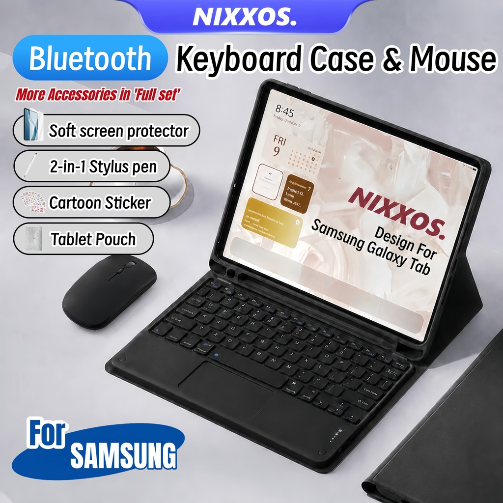 NIXXOS Dành Cho Samsung Touchpad Vỏ Bàn Phím Bluetooth Cho Samsung Galaxy S11 / S10 Plus / S10FE / S10Lite / S9 / S9FE / S9 Plus / S8 / S7 / S7 FE / A11 Plus / A9 Plus S6 Lite A8 A7