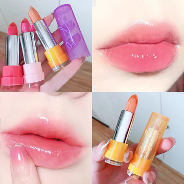 son dưỡng môi có màu son dưỡng có màu Môi Hengfang Thay Đổi Màu Sắc Dưỡng Ẩm Pha Lê Trong Suốt Thạch Chống Phai Màu Chống Dính Cốc Son Môi Chống Thấm Nước Thay Đổi Nhiệt Độ Bột