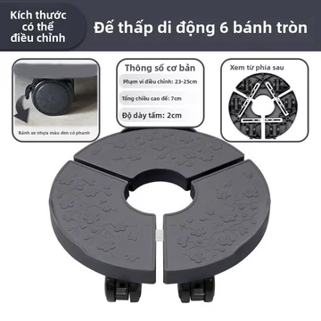 Đế tròn di động vạn năng cho quạt tháp quạt đứng quạt không cánh tiện lợi bền đẹp nhanh
