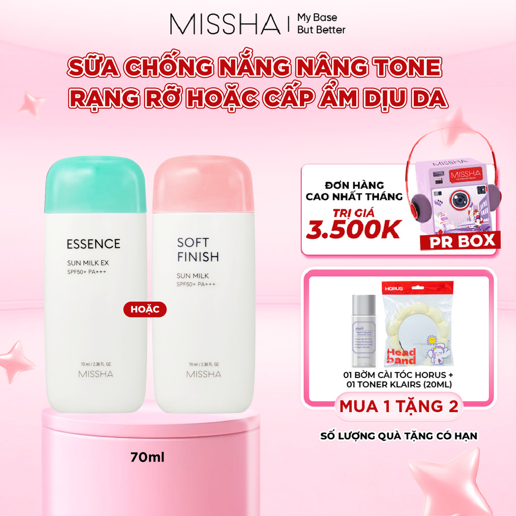 [ĐỘC QUYỀN] Missha Sữa Chống Nắng SPF50+ PA+++ 70ml Bảo Vệ Da Toàn Diện (Chọn dòng phù hợp theo phân loại)
