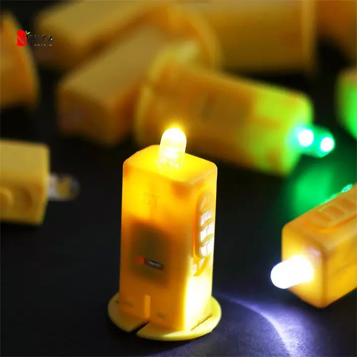 NEWEARTH GIỚI HẠN 10 Đèn Lồng, Đèn Điện Tử Tích Hợp Đèn Lồng Đèn LED Wick, Phụ Kiện Đèn Lồng Màu Vàng DIY Chất Liệu Thu Nhỏ bấc Đèn Đèn Đèn Đèn Lồng Giấy