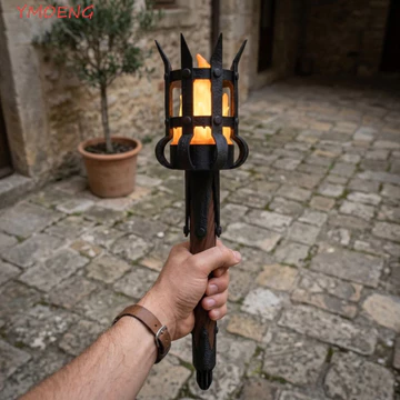 Đèn tường đèn pin thời trung cổ STELLARB, Đèn pin kép cổ điển Đèn pin giả Đèn pin treo tường, Đèn pin trang trí Đèn Led chiếu sáng in 3D Chủ đề tưởng tượng Halloween Ngọn lửa Đèn pin ngôi nhà ma ám