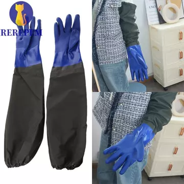 MARTIN1 1 Đôi Găng Tay Chống Thấm Nước Bảo Vệ Lao Động, Găng Tay Cao Su Dày Kéo Dài, Găng Tay Làm Vườn Có Thể Tái Sử Dụng Chống Hóa Chất Tay Làm Việc An Toàn Găng Tay Nhà Bếp