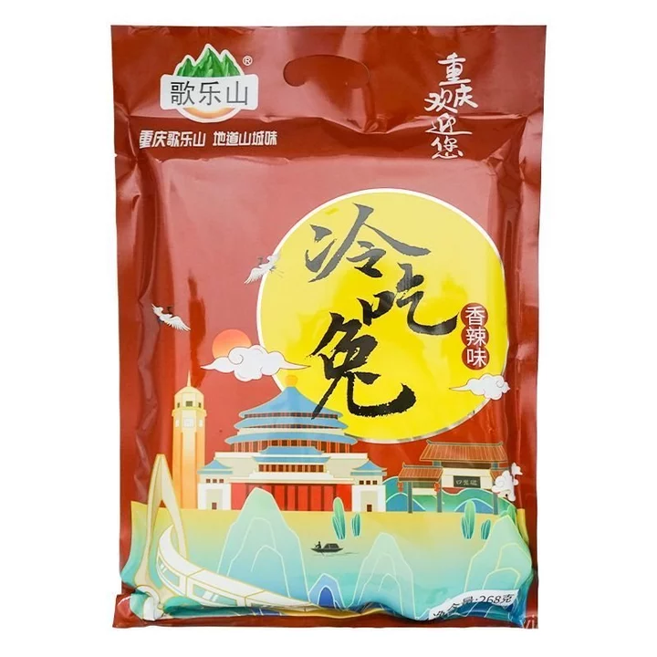 Đặc sản Trùng Khánh Thỏ ăn lạnh Gēlèshān vị cay thơm268g Đồ ăn vặt văn phòng, đồ ăn chín tiện lợi, đồ ăn vặt kích thích