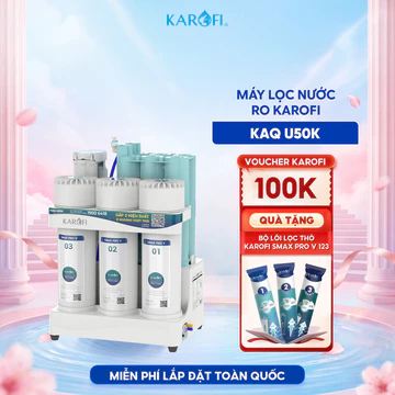 [TẶNG BỘ LÕI] Máy Lọc Nước RO Karofi KAQ-U50K – 10 Lõi Lọc Smax, Hệ Lõi HP 6.0 Bổ Sung Khoáng