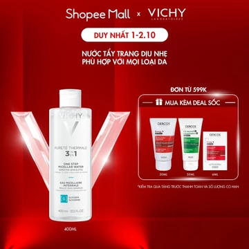 Nước tẩy trang cho da nhạy cảm Vichy Mineral Micellar Water Pureté Thermale 400ml