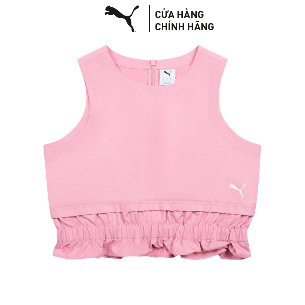 Áo Thời Trang PUMA Nữ WARDROBE ESS Layered Top Poised Pink Màu Hồng
