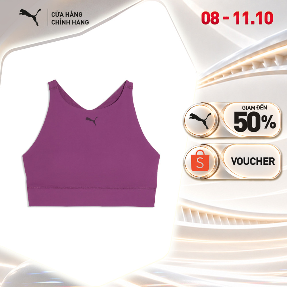 Áo Ngực Thể Thao PUMA Nữ SHAPELUXE HN BRA - MID Plum Wine Màu Tím