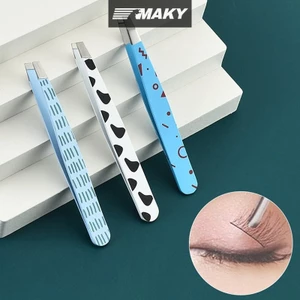 Newwellknownepic Nhíp lông mày bằng thép không gỉ Slanted Kẹp lông mày Dụng cụ trang điểm VN