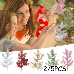 2 / 5 CHIẾC Cây Thông Nhân Tạo Xmas Treo Trang Trí Lá Cây Giả Năm Mới Trang Trí Nhà Cửa