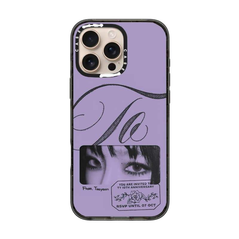 CASECASE X TAEYEON RSVP Ốp Lưng Cạnh Đen Trong Suốt Cứng Hút Từ Tính Tác Động Cho Apple IPhone 12 13 14 15 16 17 Pro Max Air Plus Có Hộp
