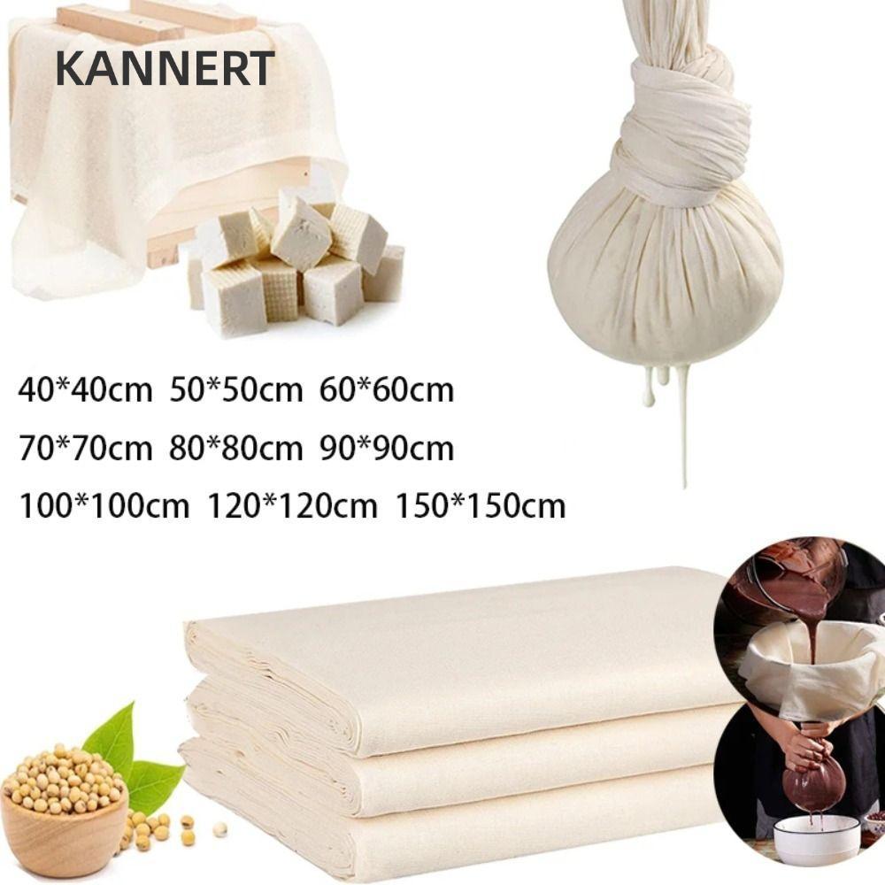 Vải đậu phụ KANNERT, Vải làm đậu phụ đa chức năng thoáng khí thấm hút, Dụng cụ nhà bếp có thể tái sử dụng Gạc bông