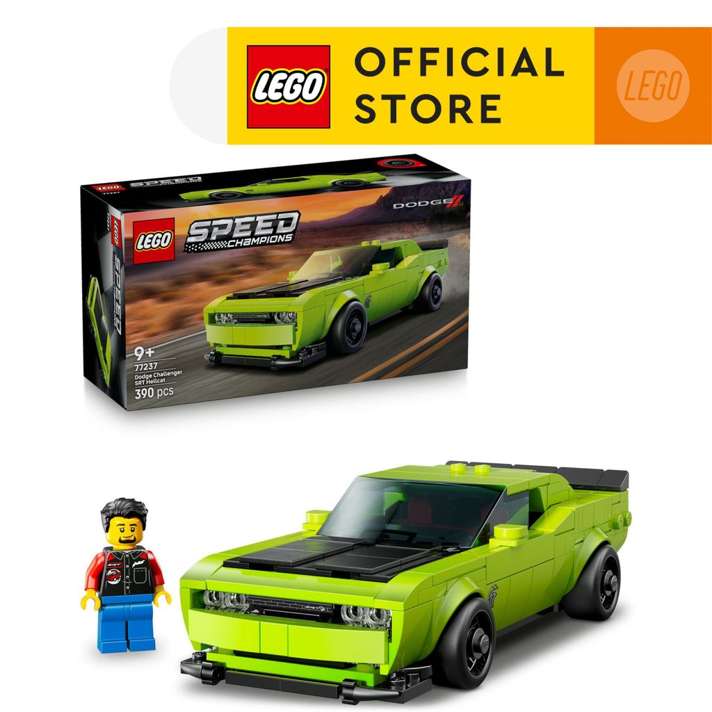 LEGO SPEED CHAMPIONS 77237 Đồ Chơi Lắp Ráp Xe Thể Thao Dodge Challenger SRT Hellcat (390 Chi Tiết)