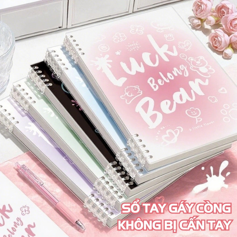 Sổ Còng B5 120 Trang Luck – Sổ Tay Học Sinh Bìa Nhựa Bền Đẹp Có Thể Tháo Rời Lõi Kèm Theo