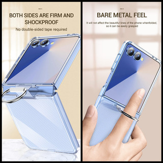 Sang Trọng Mờ Có Tay Cầm Nhẫn Dành Cho Samsung Galaxy Z Flip 7 Z Flip 7FE Z Flip 6 Z Flip 5 Z Flip 4 Z Flip 3 Khóa Ngón Tay Màu Trơn Chống Sốc PC Cover