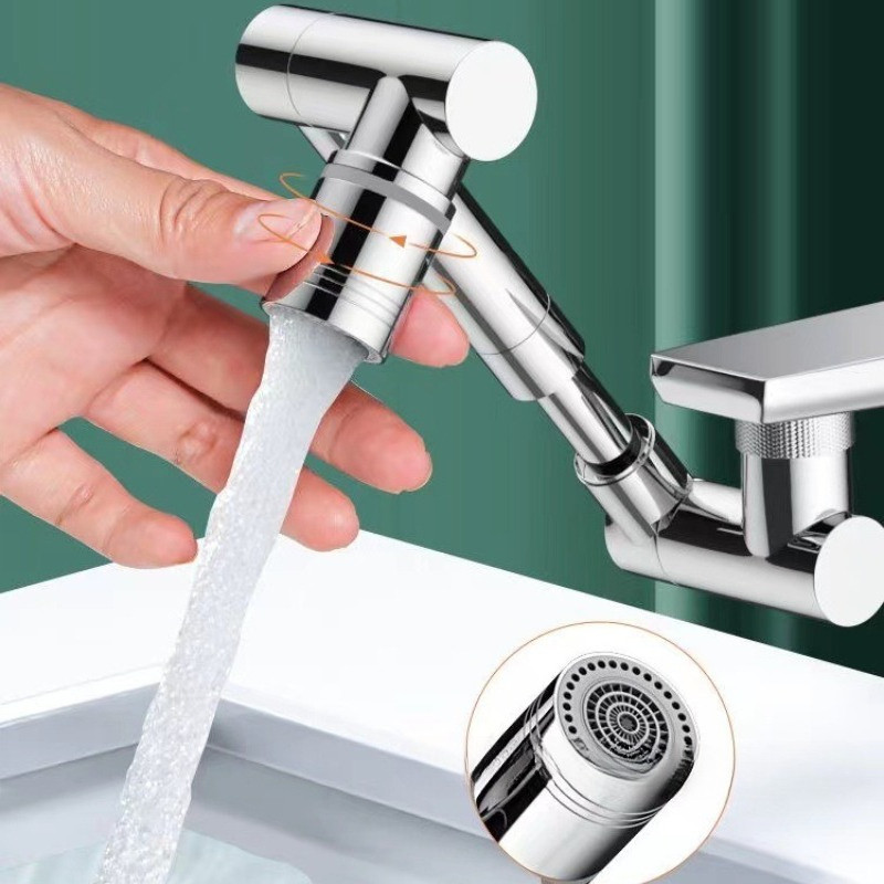 1440° Có thể xoay được Vòi kim loại có thể mở rộng Máy sục khí phòng tắm Vòi phun bong bóng chống nước Vòi lọc vòi tiết kiệm nước mở rộng