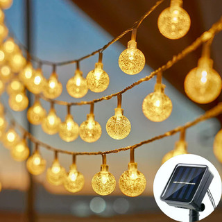 Đèn dây LED bóng bong bóng chạy bằng năng lượng mặt trời Đèn dây ngoài trời chống nước Sân vườn Đèn cổ tích, Đèn ngủ trắng ấm áp dành cho doanh nhân Tiệc Giáng sinh Ambiance Trang trí lãng mạn