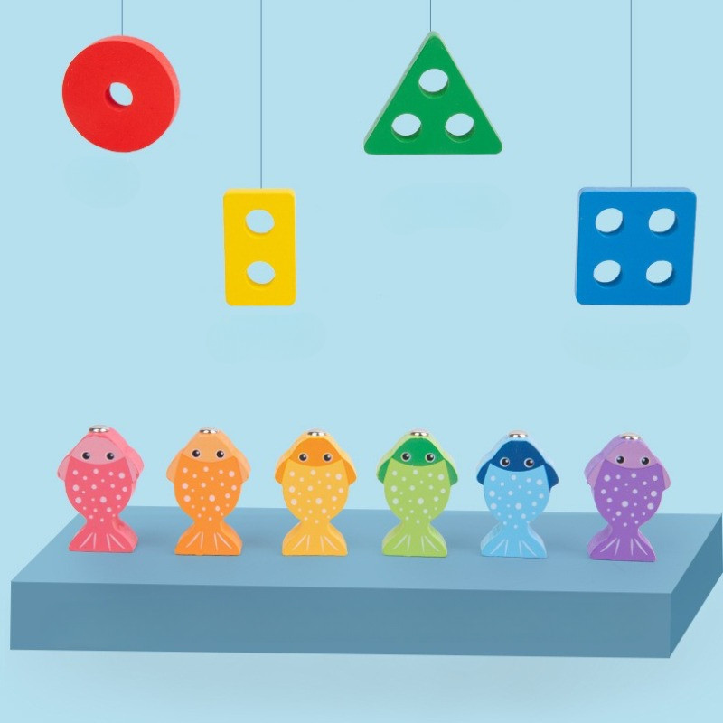 Đồ Chơi Montessori Trẻ Em 3in1,câu Cá Từ Tính Cho Trẻ Mới Biết đi,Nhiều Màu để Lựa Chọn,Phát Triển Vận Động Tinh