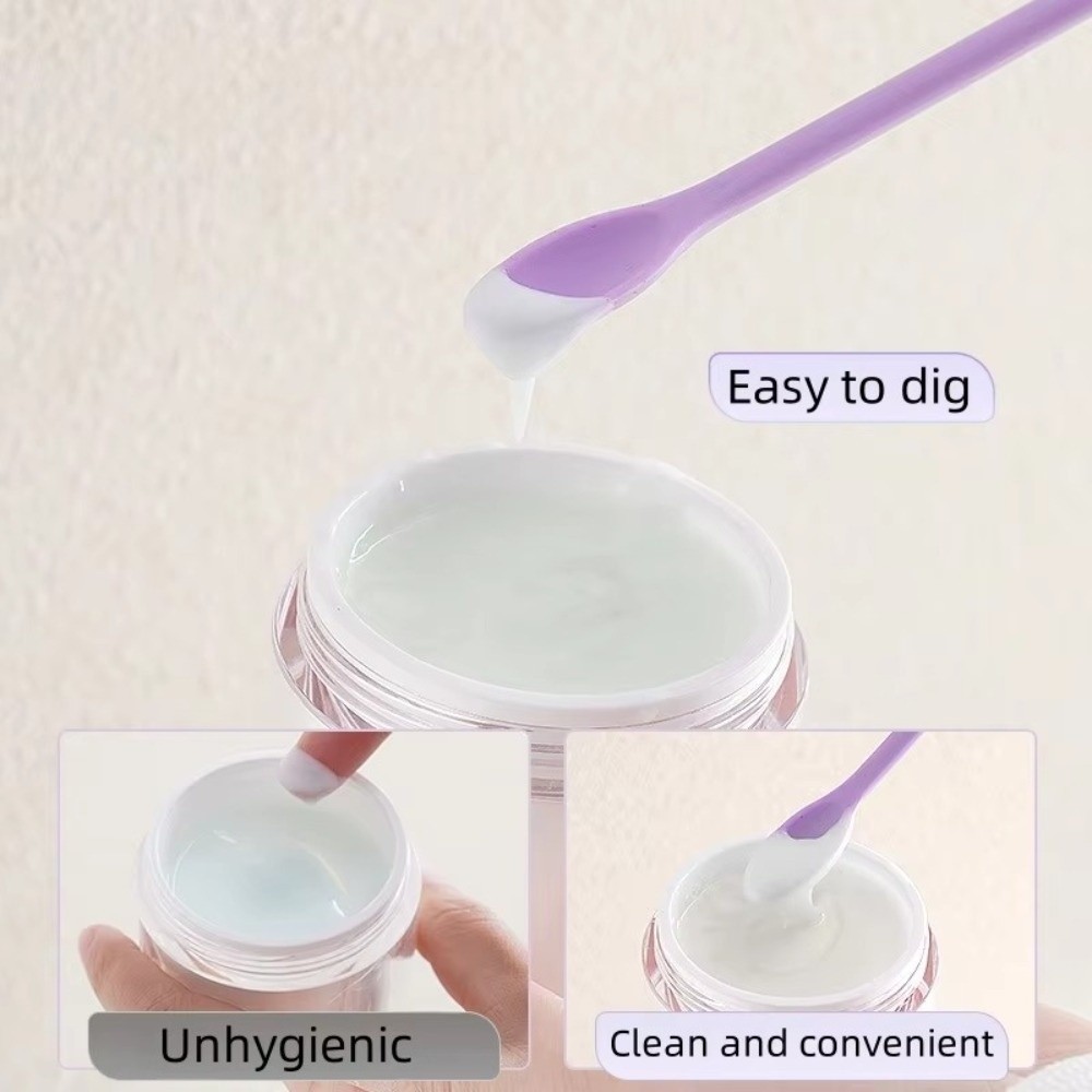 SAVORBOX Bộ 3 dụng cụ cạo chai, cạo nền mềm silicon, cạo bình dưỡng da 2 đầu thân thiện môi trường, tái sử dụng di động