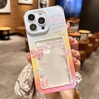 Ốp Lưng Cho iphone 17 Pro Max 17 Air 16E 13 14 15 Pro Max 11 12 13 Pro 16 Plus Ốp Lưng Bướm Ảnh Đựng Thẻ Ví TPU Dễ Thương Silicon Mềm Trong Suốt