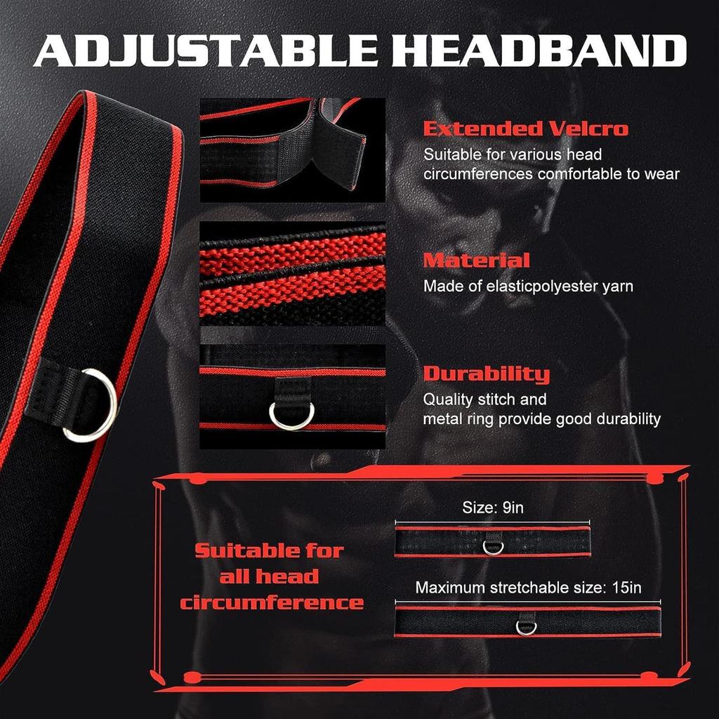 Boxing Reflex Ball Headband Speed Punch Ball Headband Set Mma Boxer Raising Reaction Force Hand Eye Training Set kouvn