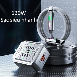Combo Củ Sạc Nhanh 240W + Cáp Sạc 4 in 1 : củ sạc 2 cổng Type C , Sạc Siêu Nhanh, Đa chức năng hỗ trợ sạc nhiều dòng máy