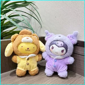 HK1 Sanrio Hello Kitty My Melody Kuromi Plushie Gấu Pyjama Cosplay Vinyl Sang Trọng Mù Hộp Búp Bê Túi Charm KH1