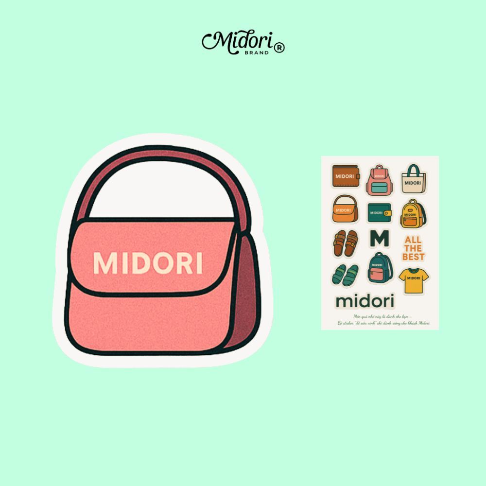 STICKER HỘP BÚT HỌC SINH XINH XẮN | MIDORI STUDIO
