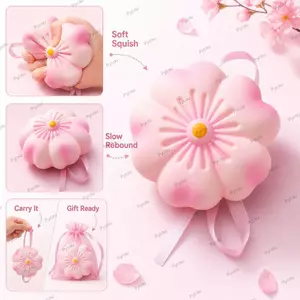 Bóng căng thẳng PYCOU Cherry Blossom, Đồ chơi ghim hình hoa anh đào phục hồi chậm, Đồ chơi Fidget chống căng thẳng Trẻ em Người lớn