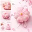 Bóng căng thẳng PYCOU Cherry Blossom, Đồ chơi ghim hình hoa anh đào phục hồi chậm, Đồ chơi Fidget chống căng thẳng Trẻ em Người lớn