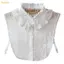 Pealike Nữ Màu Nguyên Chất Ren Có Thể Tháo Rời Ve Áo Choker Vòng Cổ Áo Sơ Mi Giả Cổ